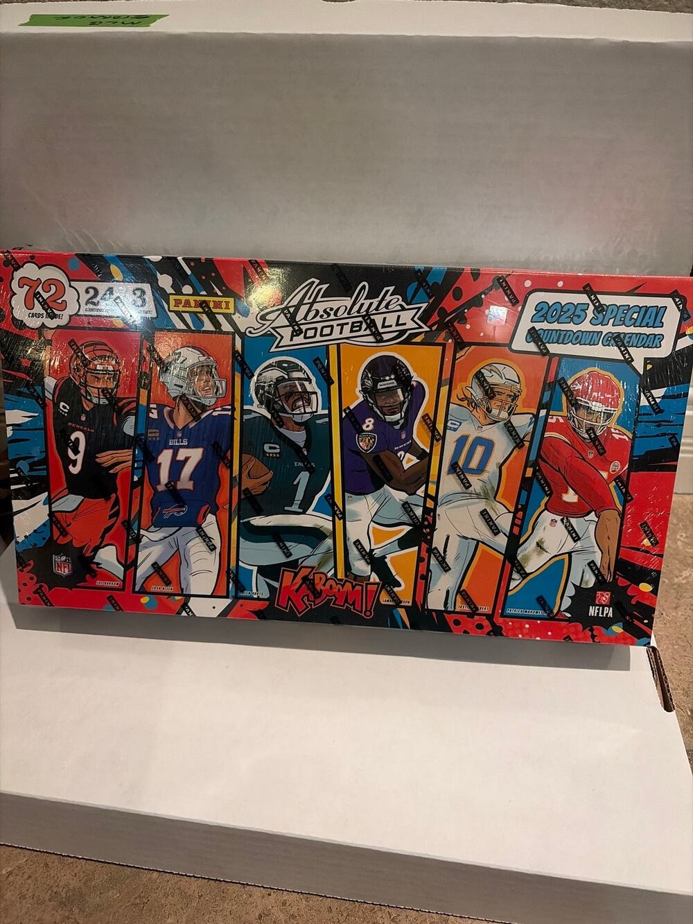 factory-sealed 2025 Panini Absolute Football Special Countdown Calendar box